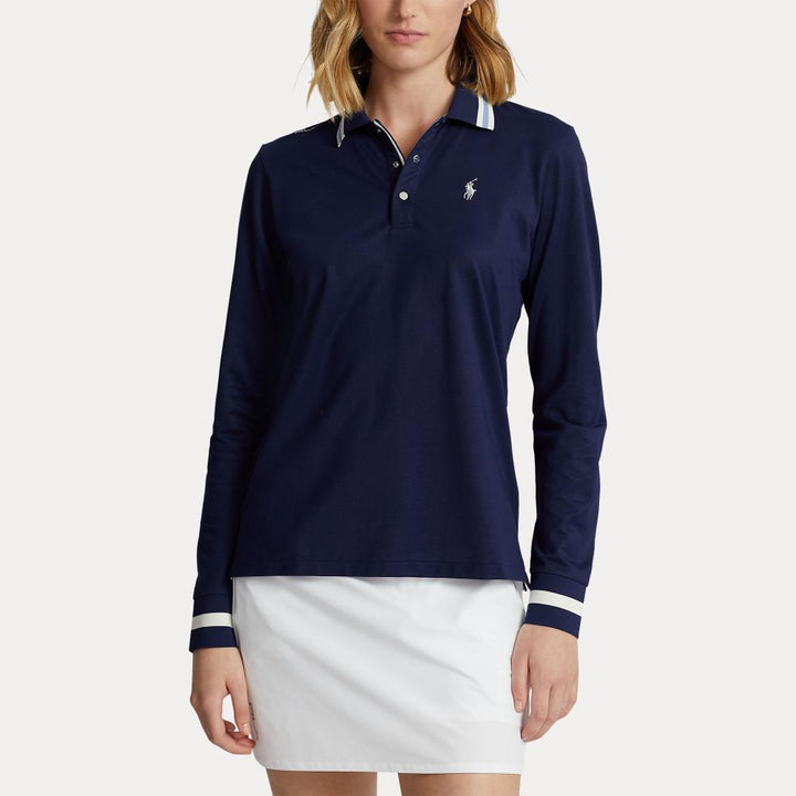 Tailored Fit Long-Sleeve Polo Shirt