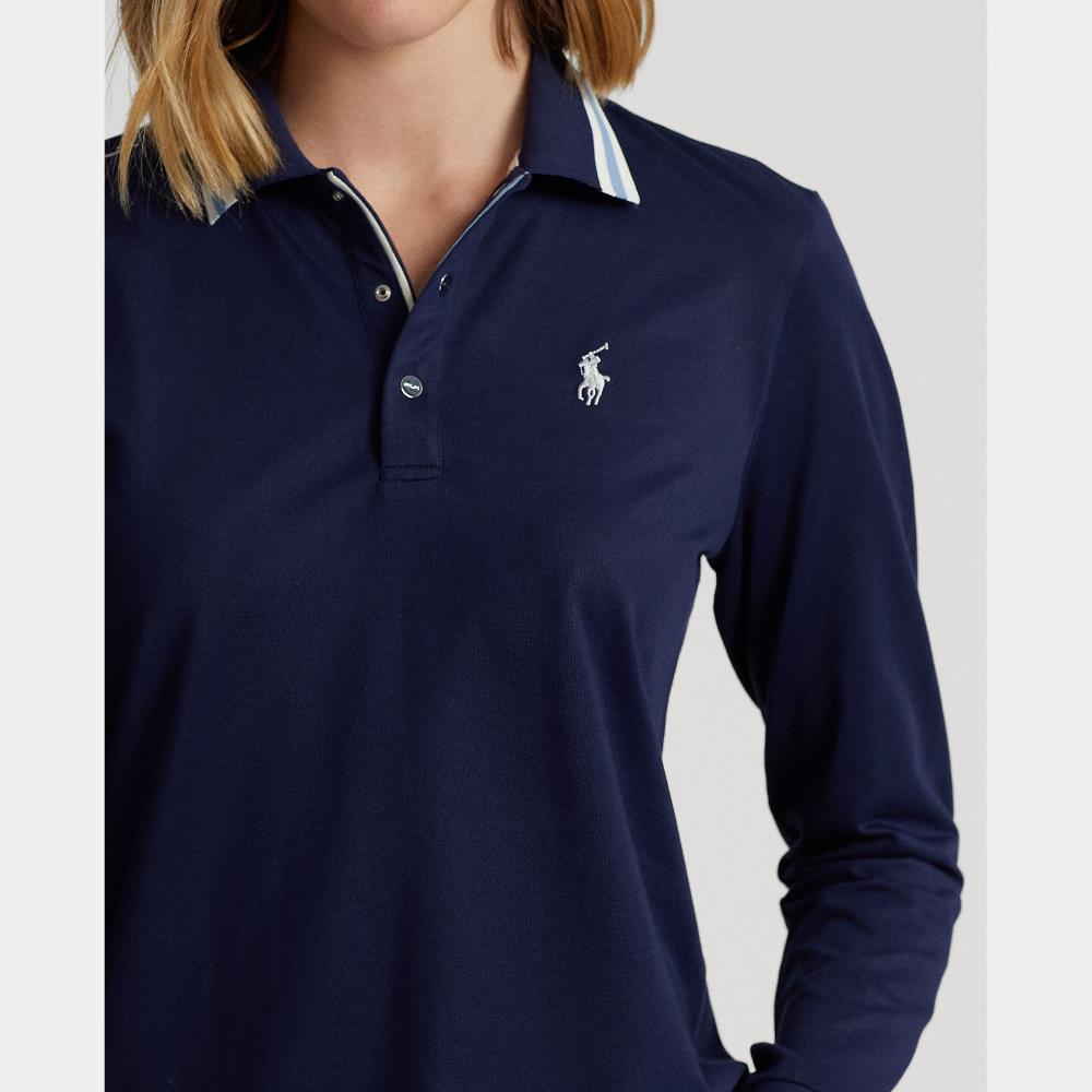 Tailored Fit Long-Sleeve Polo Shirt